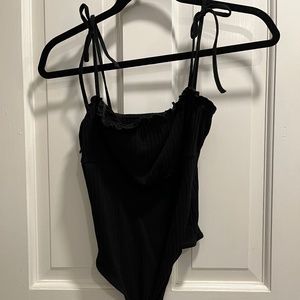 Black tie bodysuit (Small)